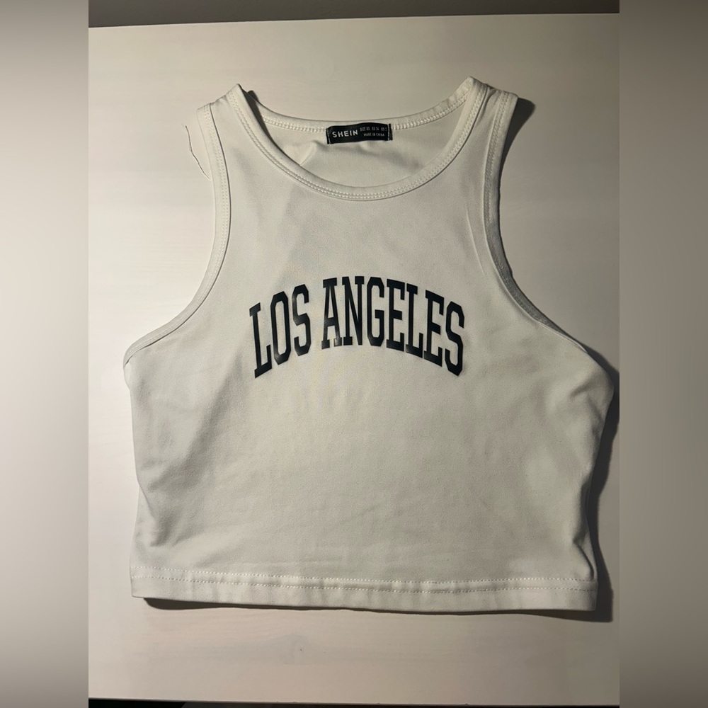 SHEIN Los Angeles crop top tank top